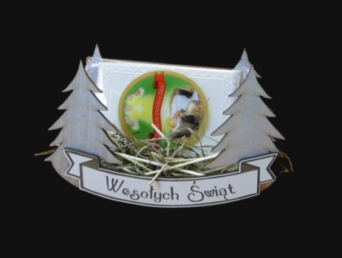 Bujak z siankiem i opłatkiem bożonarodzeniowy 16 x 10 cm. | P1081 Bujak z siankiem i opłatkiem bożonarodzeniowy 16 x 10 cm. | P1081