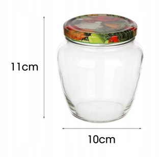 Słoik 550ml z zakrętką 8szt. baryłka | TO-550