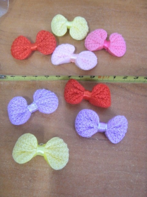 Kokardki szydełkowe 8szt. | D13126 Kokardki szydełkowe 8szt. | D13126