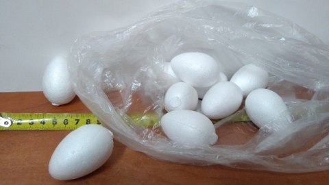 Jajka 5cm styropianowe 10szt Jajka 5cm styropianowe 10szt