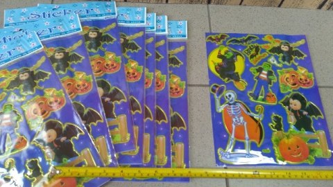 Naklejki laserowe 10szt HALLOWEN Naklejki laserowe 10szt HALLOWEN