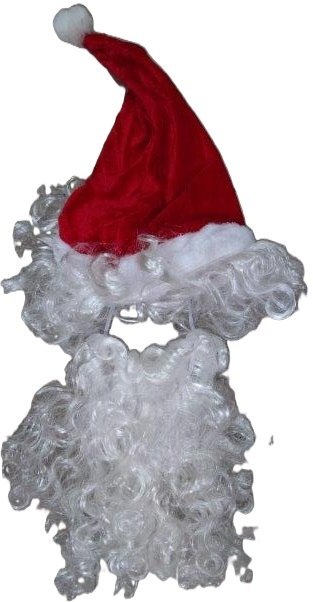 Czapka Mikołaja z brodą 0459C Czapka Mikołaja z brodą 0459C