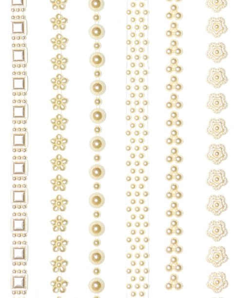 Tasiemki 12szt. perłowe ECRU 150cm | WSP-0877 Tasiemki 12szt. perłowe ECRU 150cm | WSP-0877