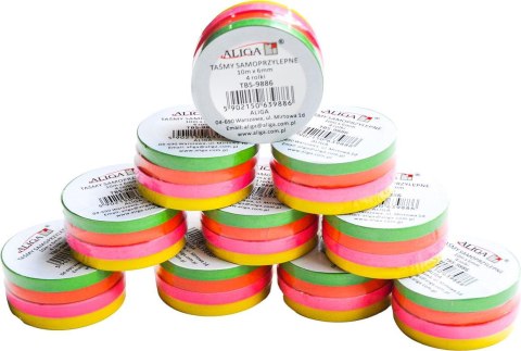 Taśma 10opak. x 4szt. samoprzylepna 10m x 6mm | TBS-9886 Taśma 10opak. x 4szt. samoprzylepna 10m x 6mm | TBS-9886
