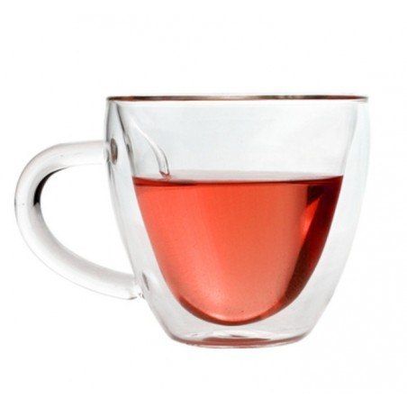 Szklanki termiczne podwójne szkło serce 240ml do kawy LATTE LONG zestaw 6szt . SZK18