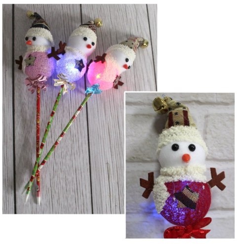 Długopis 12szt. świąteczny bożonarodzeniowy bałwan giga led świecący 36cm | NXCA-19066 Długopis 12szt. świąteczny bożonarodzeniowy bałwan giga led świecący 36cm | NXCA-19066