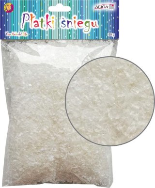 Płatki śniegu biało-perłowe op.80g | OS-40