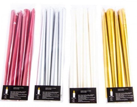 Świeczka 4szt. prosta 7x26x2cm Świeczka 4szt. prosta 7x26x2cm