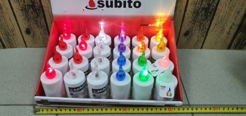 Znicz led 24szt. mix kolorów SUBITO S1 Znicz led 24szt. mix kolorów SUBITO S1