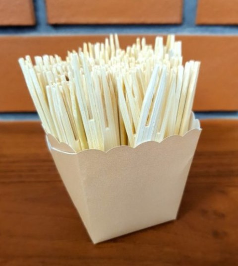 Patyczki bambusowe WIDELCZYKI 9cm | 27-37 Patyczki bambusowe WIDELCZYKI 9cm | 27-37