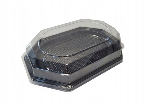 Tace cateringowe czarne + wieczka 10 szt. 07-92+07-93 Tace cateringowe czarne + wieczka 10 szt. 07-92+07-93