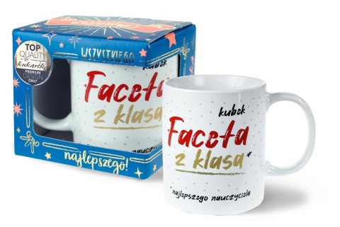 Kubek Premium Facet z klasą najlepszy nauczyciel | Q 899