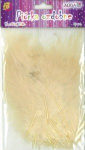 Piórka dekoracyjne ecri 50 szt. P-070 Piórka dekoracyjne ecri 50 szt. P-070