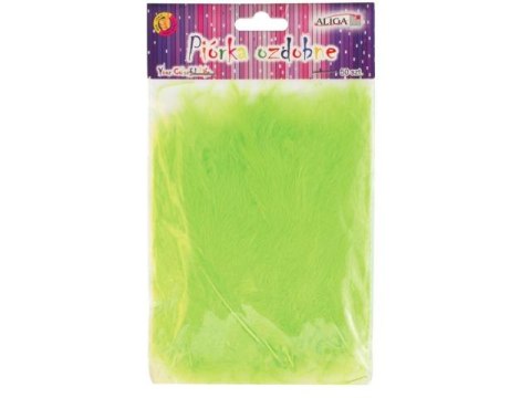 Piórka dekoracyjne j. zielone 50 szt. P-135 Piórka dekoracyjne j. zielone 50 szt. P-135