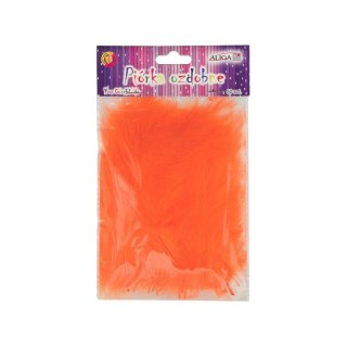 Piórka dekoracyjne pomarańczowe 50 szt. P-081