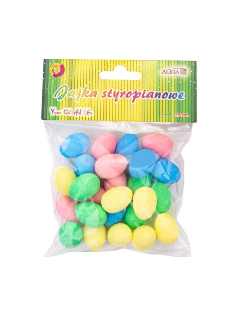 Jajka styropianowe kolorowe op. 25 szt. | WPJ-5748 Jajka styropianowe kolorowe op. 25 szt. | WPJ-5748