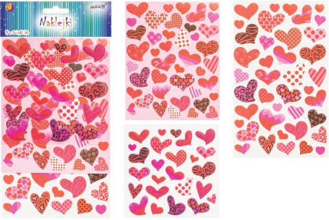 Naklejki serca, mix wzorów i rodzajów 150 szt. NK-8917 Naklejki serca, mix wzorów i rodzajów 150 szt. NK-8917