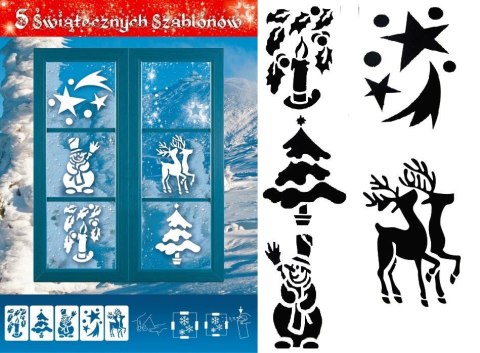 Szablony świąteczne do dekoracji okien | SZ-01 Szablony świąteczne do dekoracji okien | SZ-01