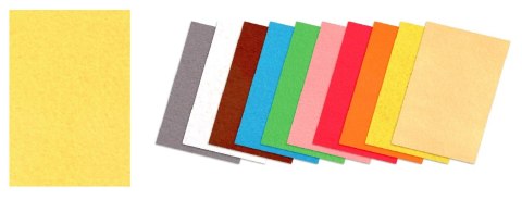 Filc żółty 10szt. format A4 | WKF-002-0444 Filc żółty 10szt. format A4 | WKF-002-0444