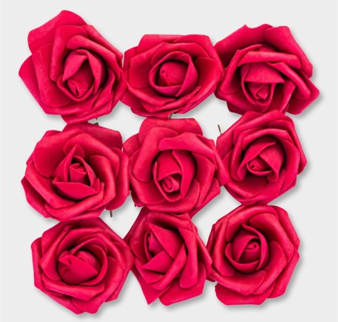 Różyczki na drucikach 14cm 9szt. | PKW-5915 Różyczki na drucikach 14cm 9szt. | PKW-5915