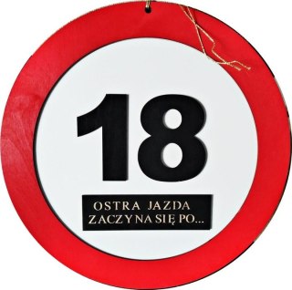 Znak urodzinowy 36cm 18-nastka