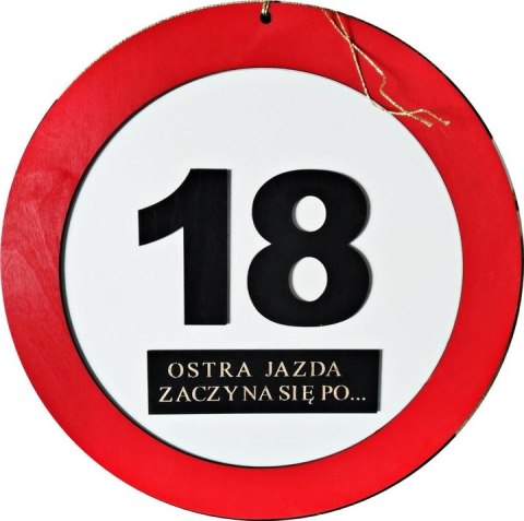 Znak urodzinowy 36cm 18-nastka Znak urodzinowy 36cm 18-nastka