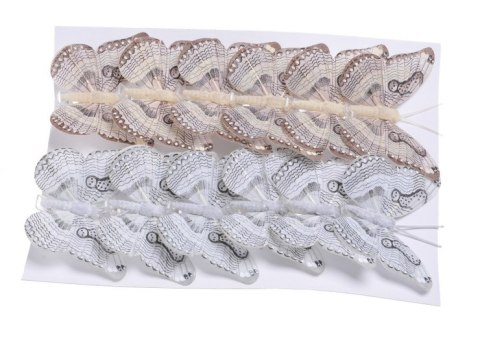 Motyl 8cm na klipie 12szt/kpl. A7133 Motyl 8cm na klipie 12szt/kpl. A7133