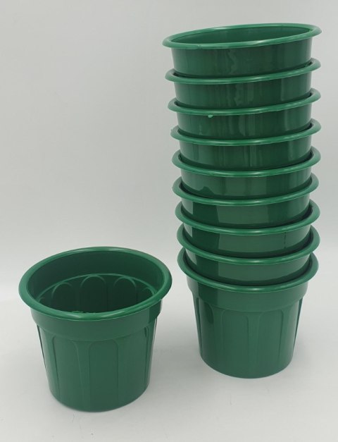 Osłonka / doniczka 10szt CARO 11cm ZIELONA Osłonka / doniczka 10szt CARO 11cm ZIELONA