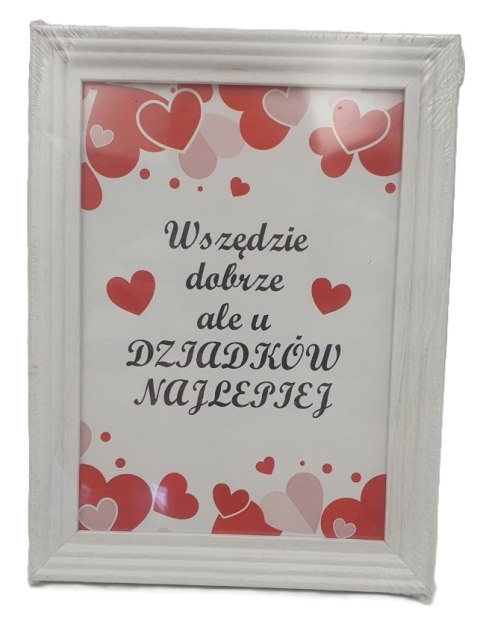 Ramka na zdjęcie 13 x 18 cm "Wszędzie dobrze ale u Dziadków Najlepiej " Ramka na zdjęcie 13 x 18 cm "Wszędzie dobrze ale u Dziadków Najlepiej "