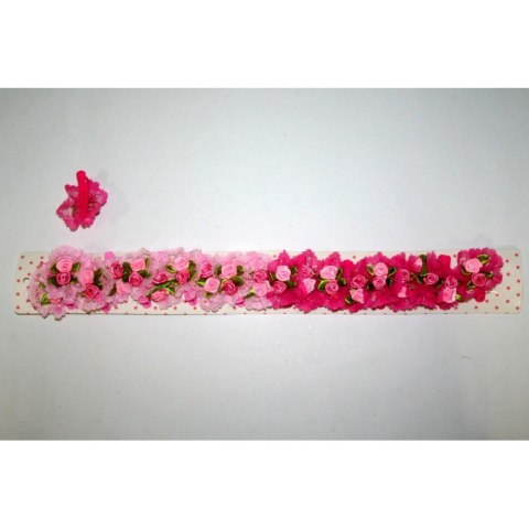 Spinka 20szt TIUL Z RÓŻYCZKĄ RÓŻ F5389 Spinka 20szt TIUL Z RÓŻYCZKĄ RÓŻ F5389