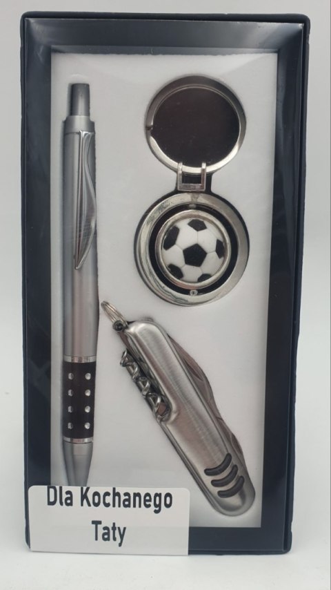 Zestaw prezentowy brelok piłka, scyzoryk, długopis dla Taty Zestaw prezentowy brelok piłka, scyzoryk, długopis dla Taty