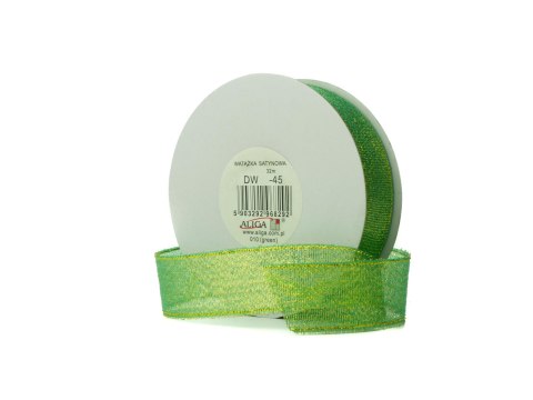Wstążka brokatowa zielona 4szt. 25 mm x 32m | DW25-45 Wstążka brokatowa zielona 4szt. 25 mm x 32m | DW25-45