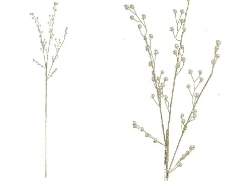 Gałązka dekoracyjna z perełkami ZŁOTA 60cm | GBR-18036 Gałązka dekoracyjna z perełkami ZŁOTA 60cm | GBR-18036