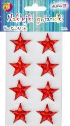 Naklejki czerwone gwiazdki przestrzenne 8szt. NK-1699 Naklejki czerwone gwiazdki przestrzenne 8szt. NK-1699