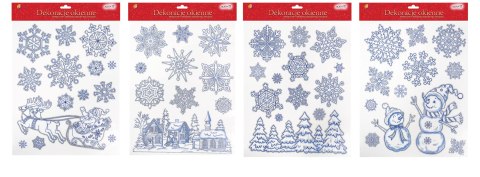 Witraż z brokatem 30x38cm BOŻE NARODZENIE | WB-29 Witraż z brokatem 30x38cm BOŻE NARODZENIE | WB-29