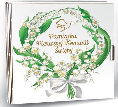 Kasetka kwadrat (życzenia + kopertka) 16 x 16cm KOMUNIA ŚW KONWALIA Kasetka kwadrat (życzenia + kopertka) 16 x 16cm KOMUNIA ŚW KONWALIA