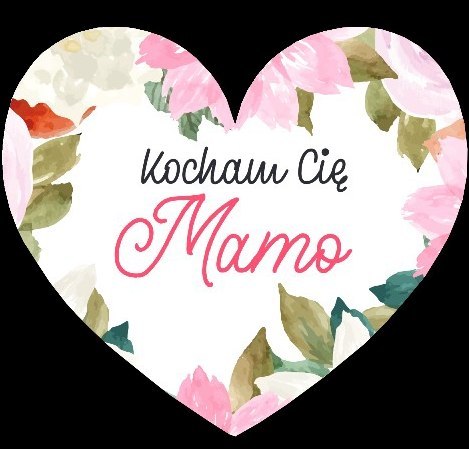 Magnes serce 10 x 9cm KOCHAM CIĘ MAMO Magnes serce 10 x 9cm KOCHAM CIĘ MAMO