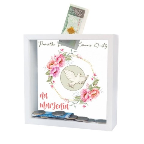 Skarbonka MDF "Pamiątka Pierwszej Komunii Świętej" - na marzenia Skarbonka MDF "Pamiątka Pierwszej Komunii Świętej" - na marzenia