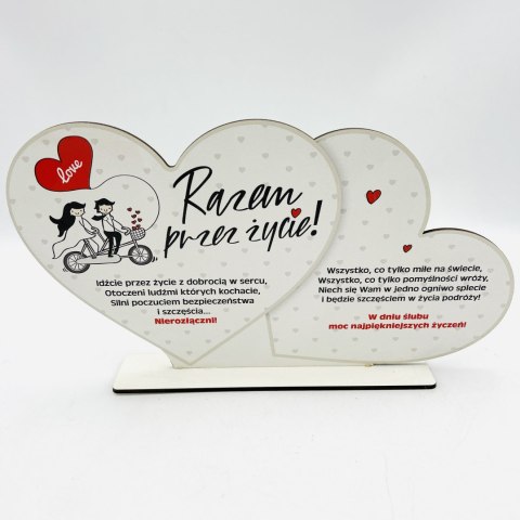 Stojak dwa serca DD kolor rower- Razem przez życie 3305-RR Stojak dwa serca DD kolor rower- Razem przez życie 3305-RR