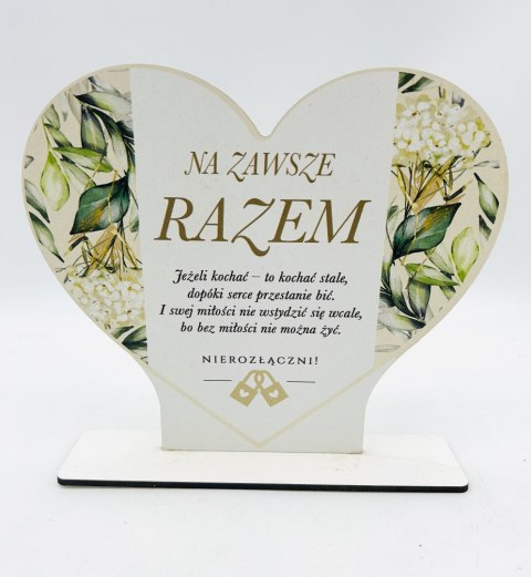 Stojak serce pojedyncze kolor BIAŁY BEZ 3303-BB Stojak serce pojedyncze kolor BIAŁY BEZ 3303-BB