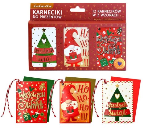 Zestaw karnecików 12szt. Boże Narodzenie KAR-001 Zestaw karnecików 12szt. Boże Narodzenie KAR-001