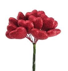 Słodkie serce na druciku 12szt. QXL7013-5