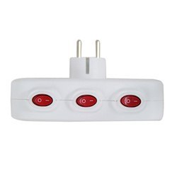 Rozgałęźnik elektryczny z uziemieniem 3 gniazda ELK307W