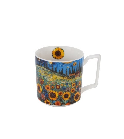 Kubek 450ml. MODERN SUNFLOWER FIELD