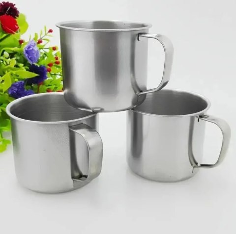 Kubek stalowy 13cm z uchem 1,33l. XJ4972