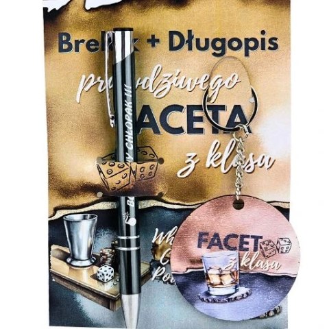 Zestaw brelok i długopis dla prawdziwego faceta 3365-CH1 Zestaw brelok i długopis dla prawdziwego faceta 3365-CH1